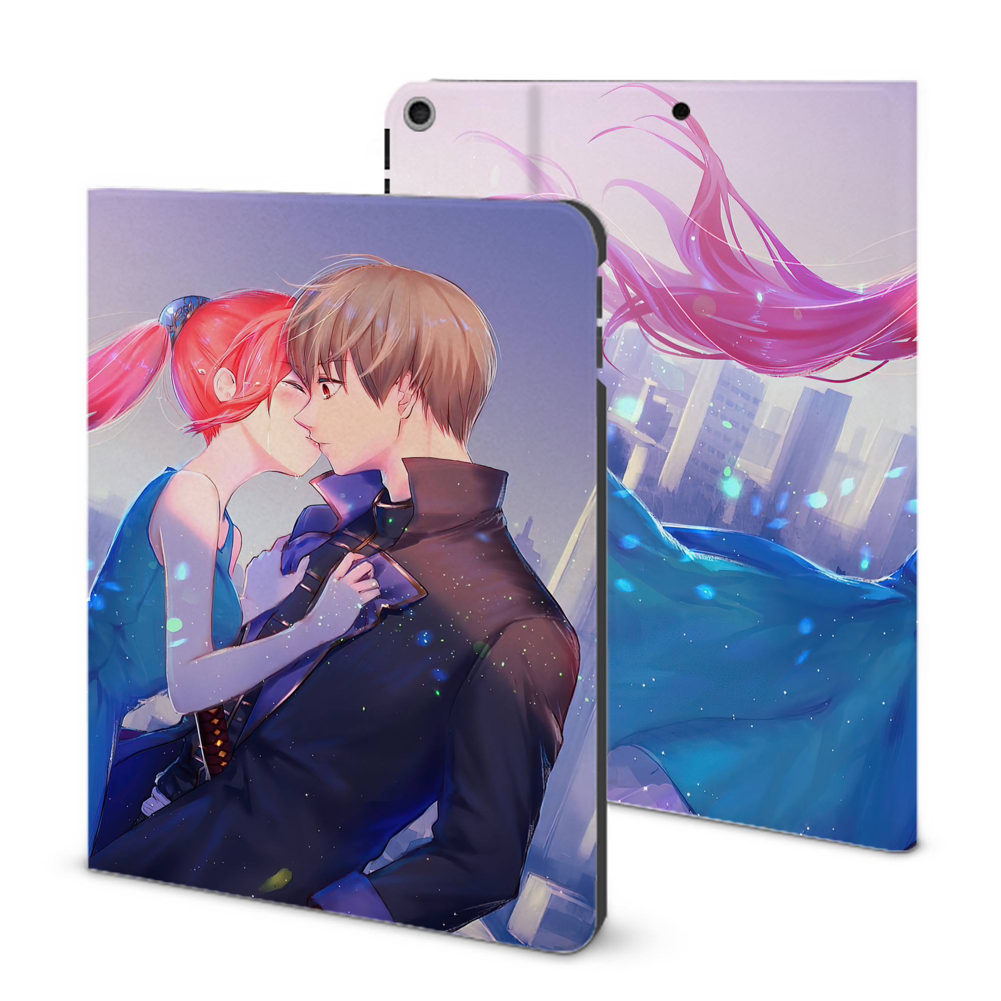 ぎんたま 坂田銀時（さかたぎんとき） 神楽 志村新八（しむら しんぱち） GINTAMA Sakata Gintoki Kagura Shimura Shinpachi IPad ケース ブック型 PUレザー TPU 耐衝撃 軽量 薄型 ペン収納なし 全面保護 IPad 各モデル対応